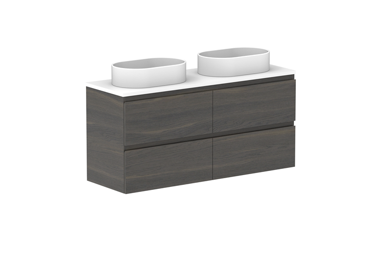 ADP Glacier Lite Ensuite All Drawer Twin Vanity