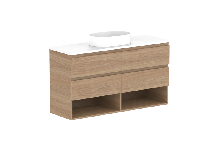 ADP Glacier Pro Ensuite Shelf Twin Vanity