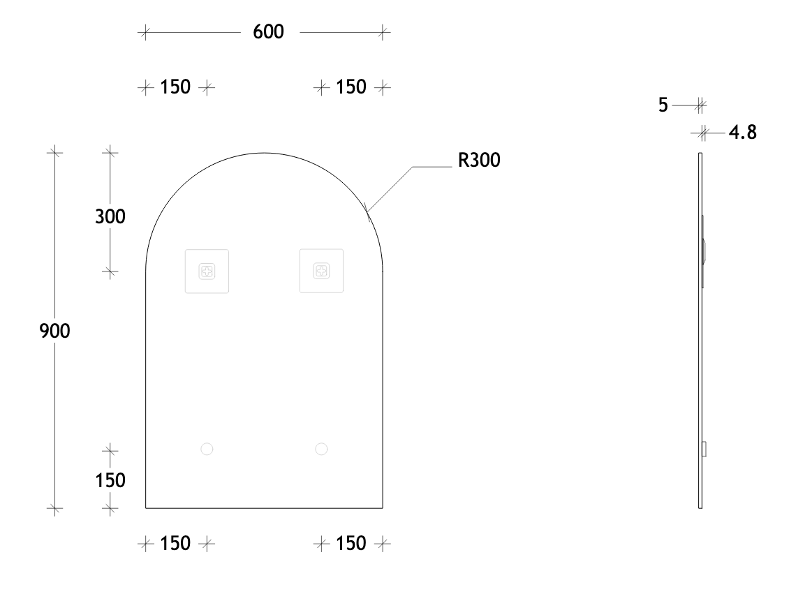 Arch Mirror 900 x 1050