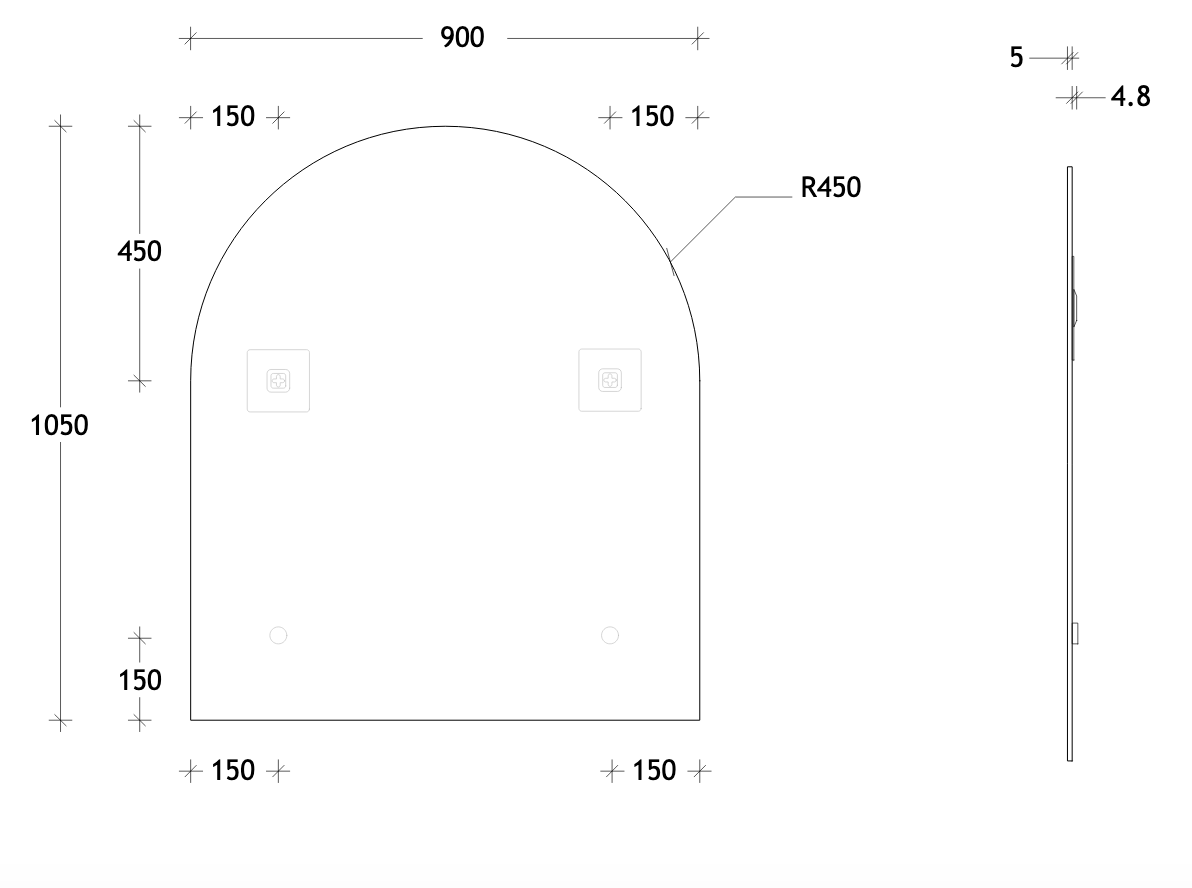 Arch Mirror 900 x 1050