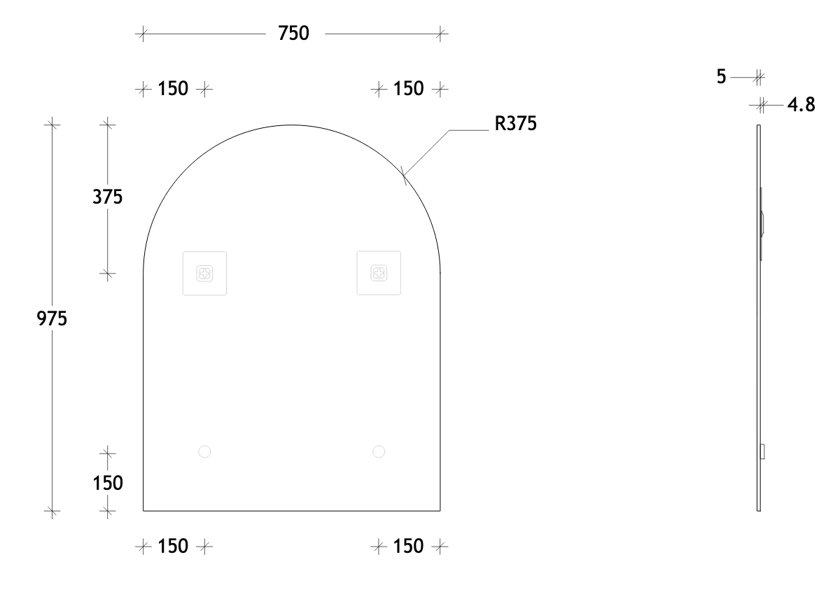 Arch Mirror 900 x 1050