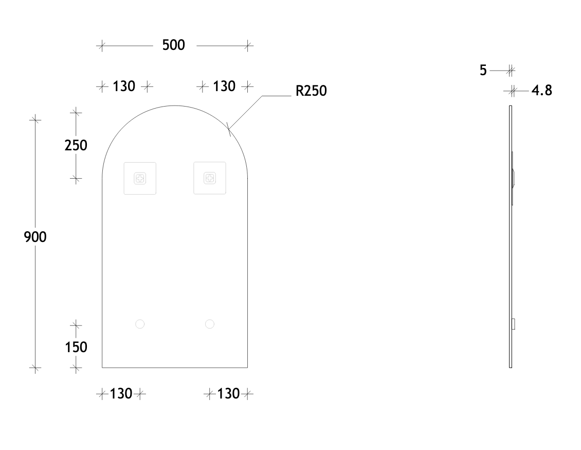 Arch Mirror 900 x 1050