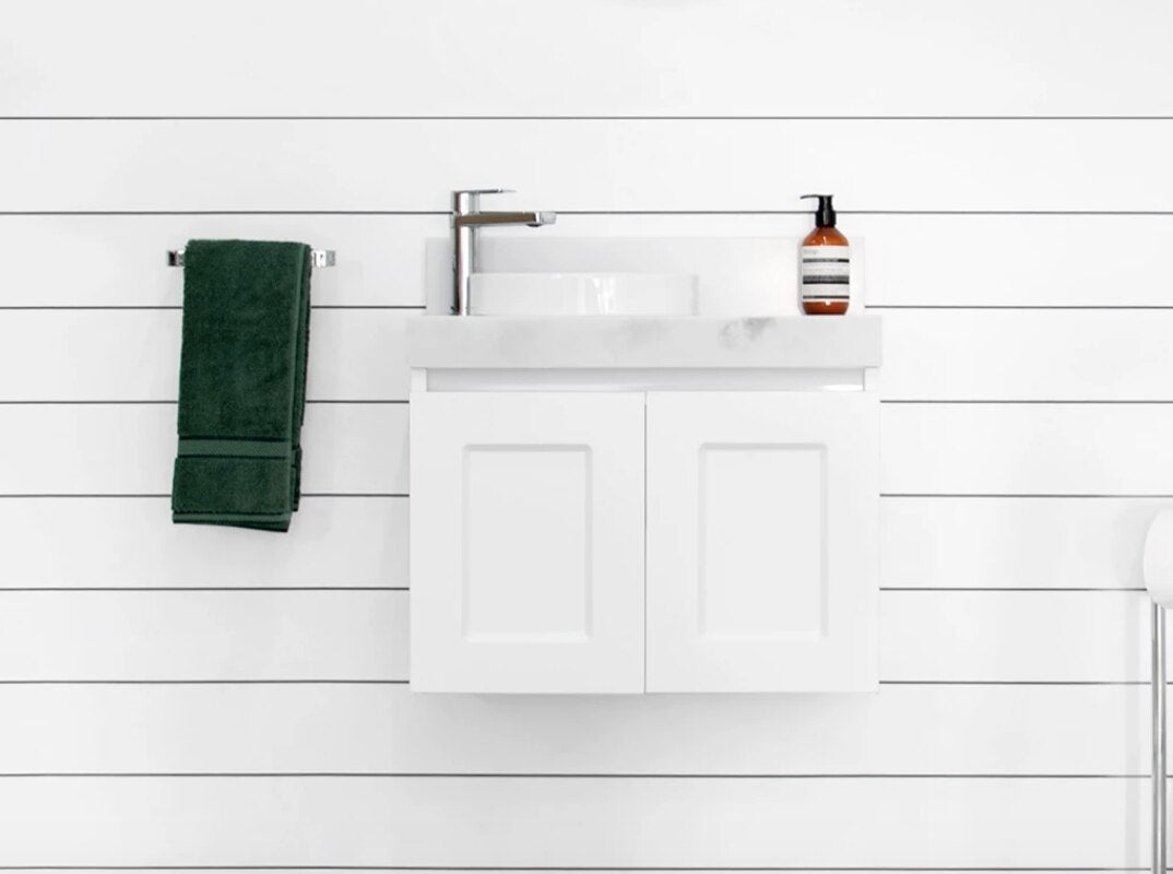 London Mini All Door 600 WH L CPie Matte White Basin