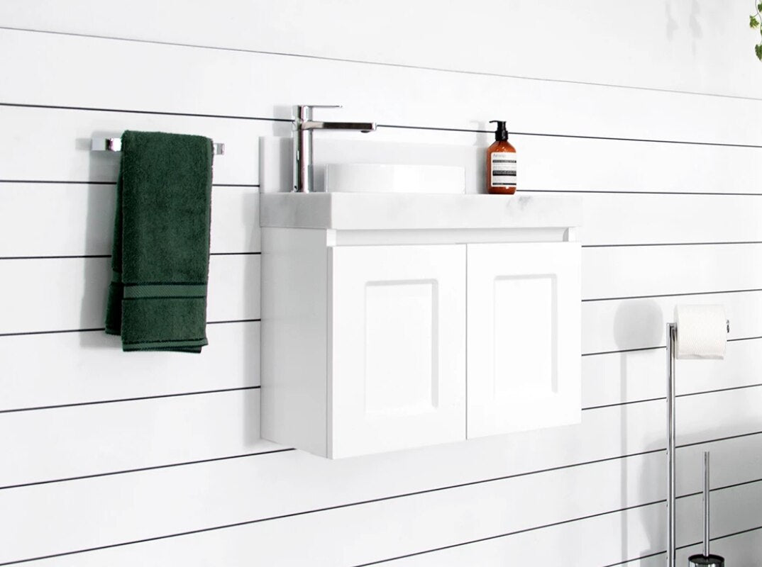 London Mini All Door 600 WH L CPie Matte White Basin