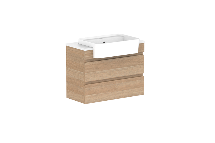 ADP Glacier Pro Semi Recessed All Drawer Twin Vanity