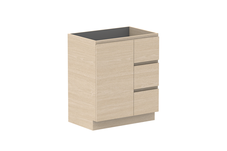 ADP Glacier Pro Hamper Floor Mount Trio Vanity