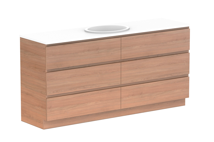 ADP Glacier Lite Full Depth All Drawer Trio Vanity