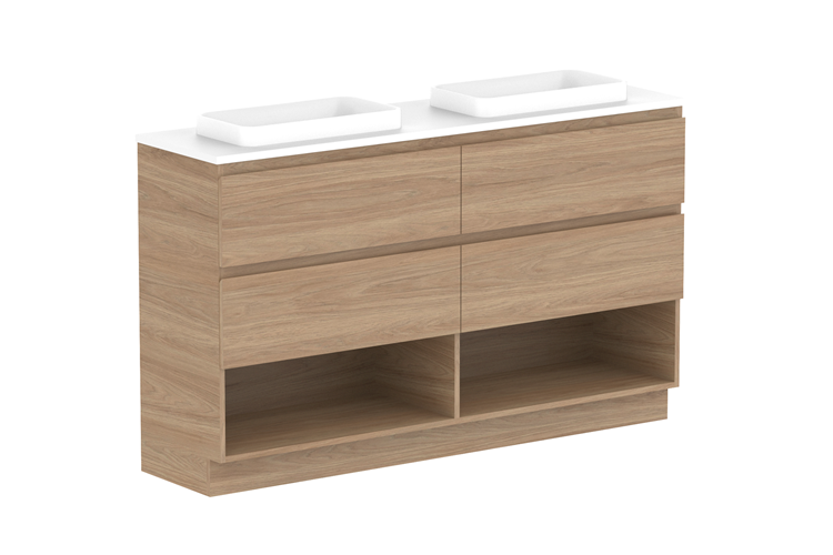 ADP Glacier Pro Ensuite Shelf Floor Trio Vanity
