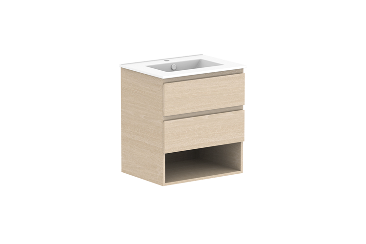 ADP Glacier Pro Full Depth Shelf Twin Wall Hung Vanity