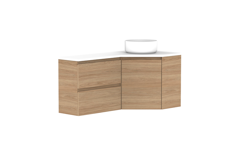 ADP Glacier Pro Corner Twin Vanity