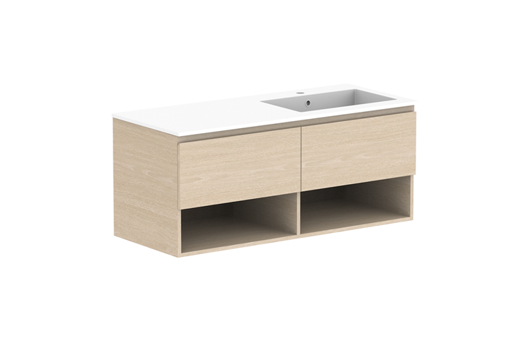 ADP Glacier Lite Full Depth Shelf Slim Vanity