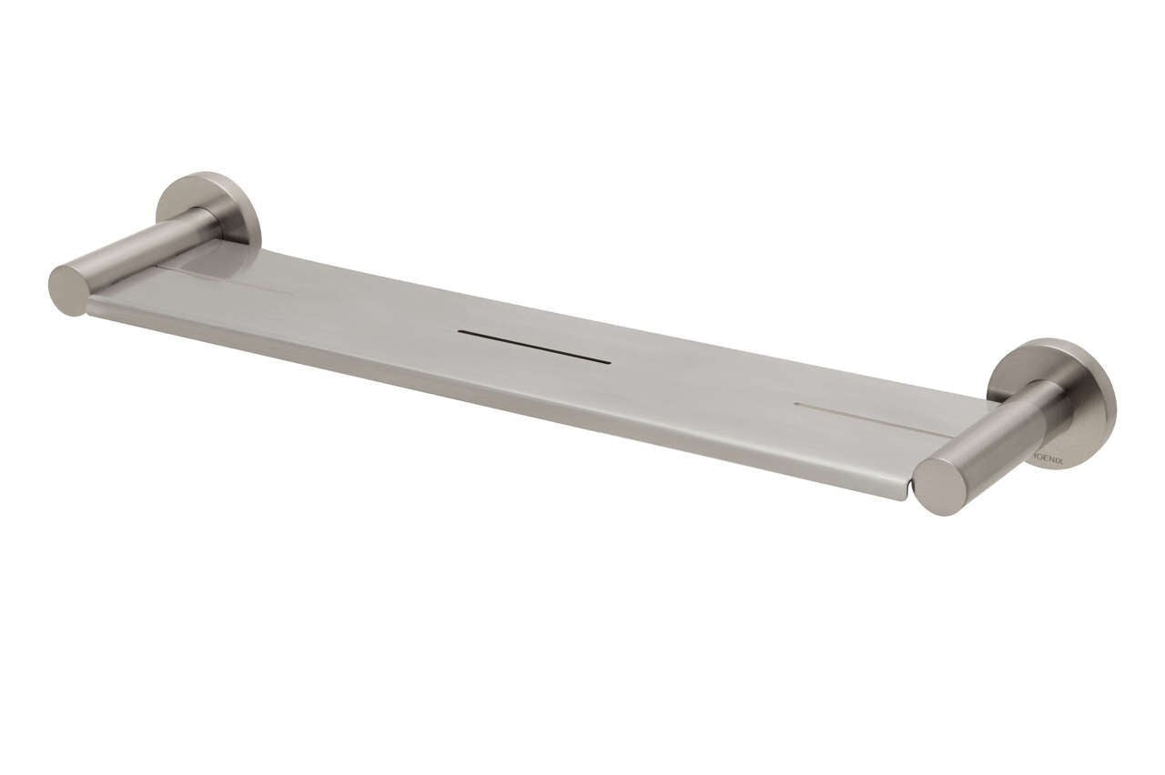 Phoenix Radii Metal Shelf Round Plate - Brushed Nickel