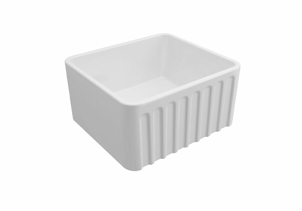 Turner Hastings Novi 51x46 Fireclay Butler Sink, Matte White