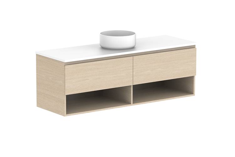 ADP Glacier Pro Full Depth Shelf Slim Wall Hung Vanity