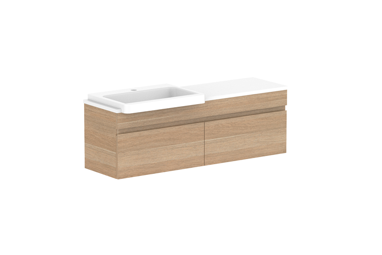 ADP Glacier Lite Semi Recessed All Drawer Slim Vanity
