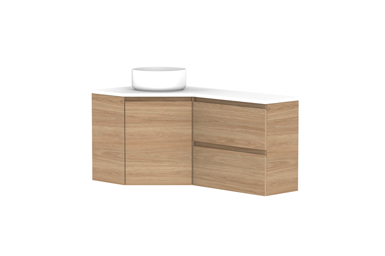 ADP Glacier Pro Corner Twin Vanity