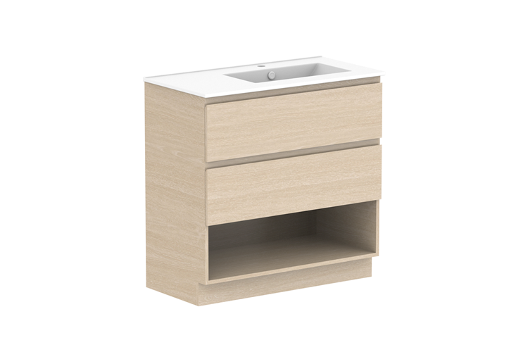ADP Glacier Pro Full Depth Shelf Twin Floor Mount Vanity