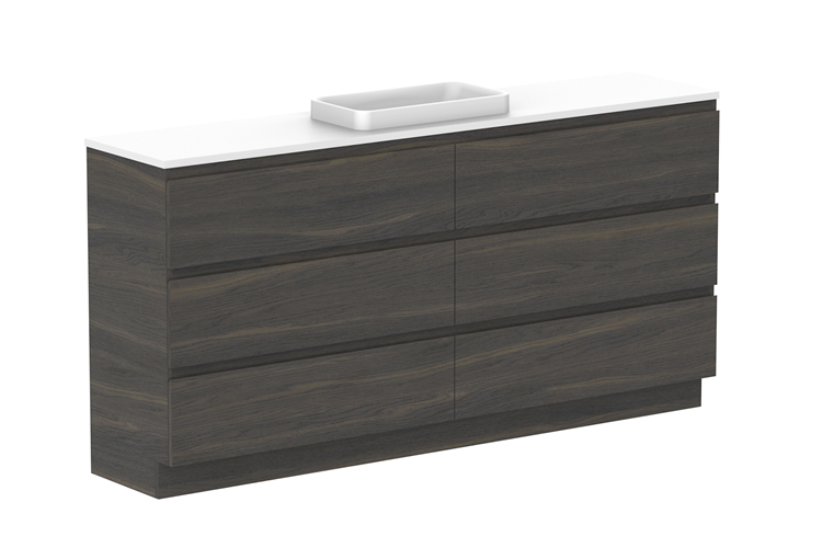 ADP Glacier Lite Ensuite All Drawer Trio Vanity