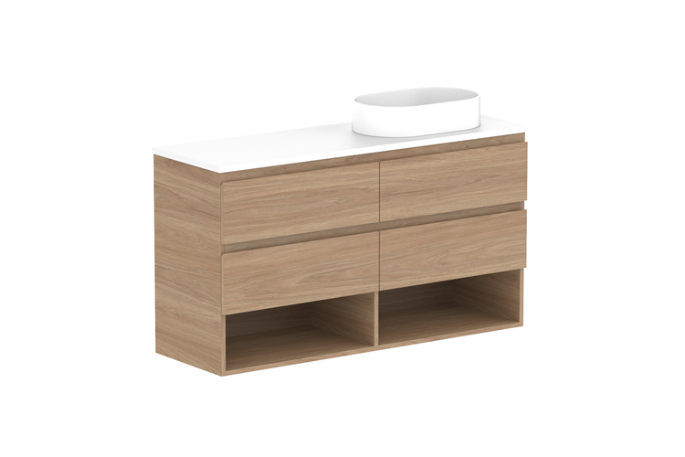 ADP Glacier Pro Ensuite Shelf Twin Vanity
