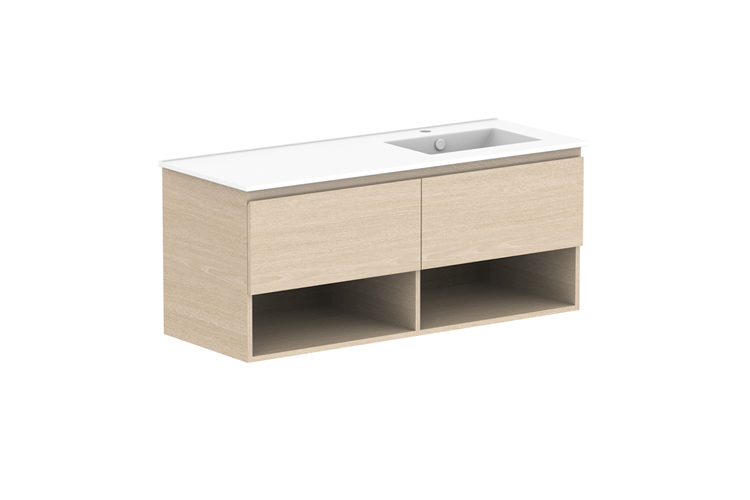 ADP Glacier Pro Full Depth Shelf Slim Wall Hung Vanity