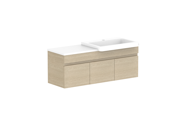 ADP Glacier Lite Semi Recessed All Door Slim Vanity