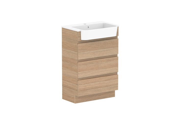 ADP Glacier Pro Semi Recessed All Drawer Trio Vanity