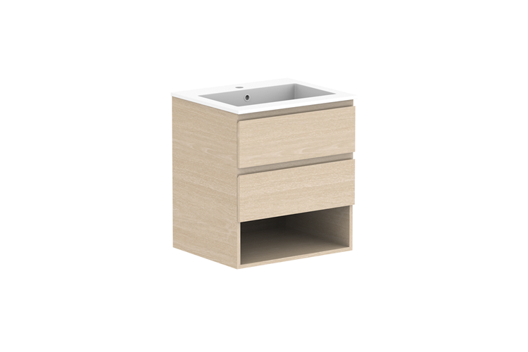 ADP Glacier Pro Full Depth Shelf Twin Wall Hung Vanity