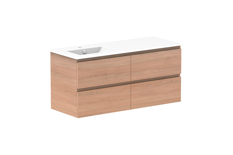 ADP Glacier Lite Full Depth All Drawer Twin Vanity