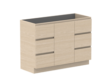 ADP Glacier Pro Hamper Floor Mount Trio Vanity