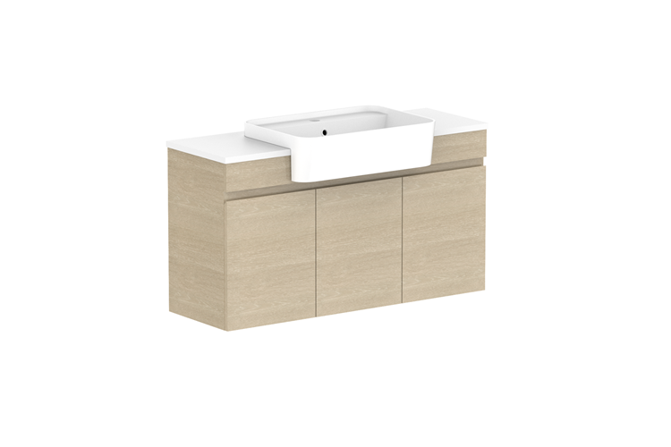ADP Glacier Pro Semi Recessed All Door Twin Vanity