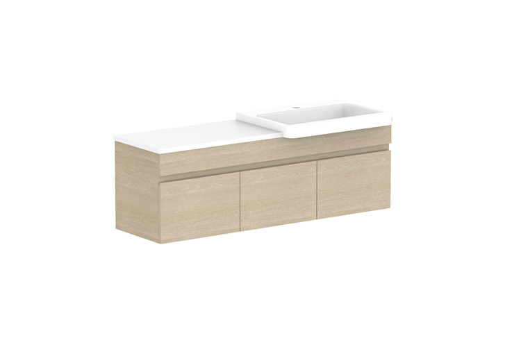 ADP Glacier Lite Semi Recessed All Door Slim Vanity