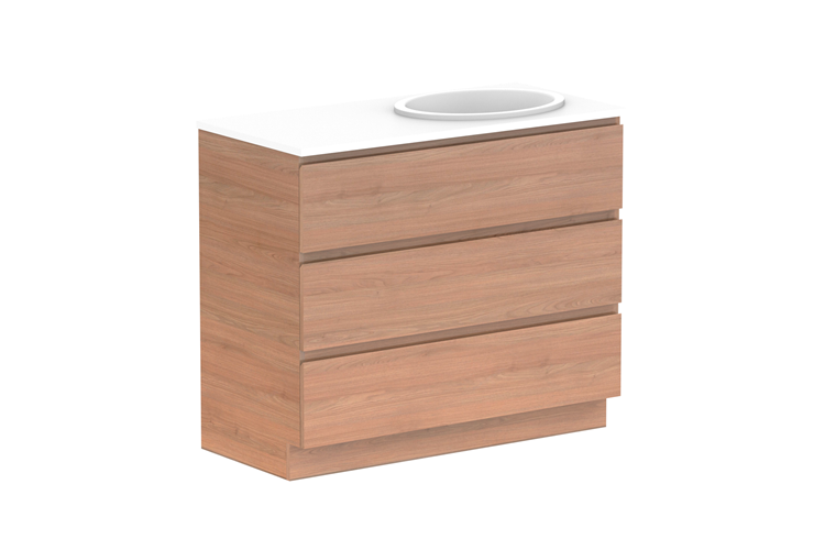 ADP Glacier Lite Full Depth All Drawer Trio Vanity