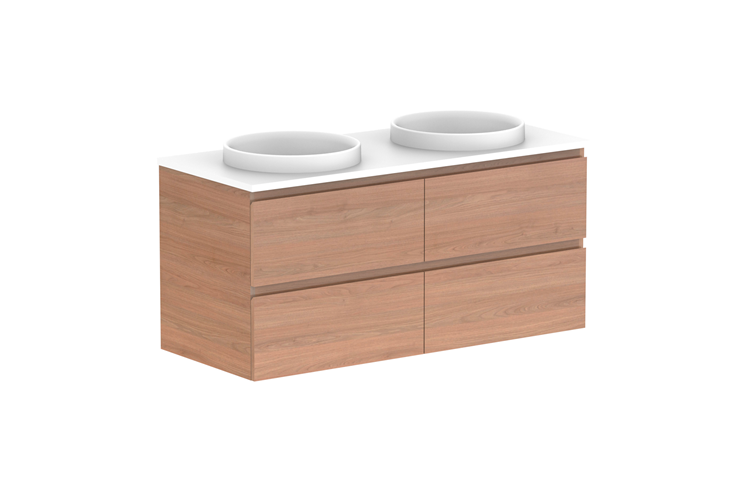 ADP Glacier Lite Full Depth All Drawer Twin Vanity