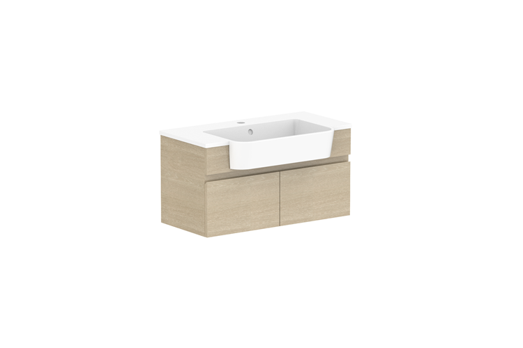 ADP Glacier Lite Semi Recessed All Door Slim Vanity