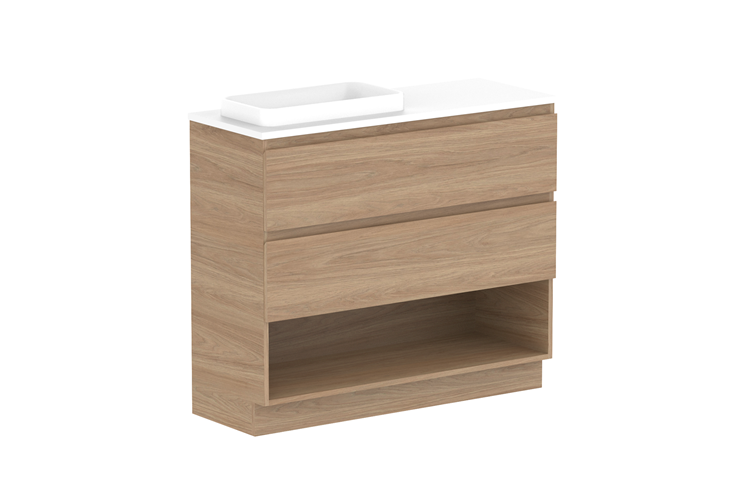 ADP Glacier Lite Ensuite Shelf Floor Trio Vanity