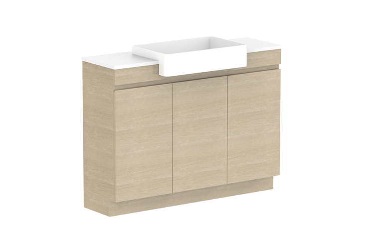 ADP Glacier Pro Semi Recessed All Door Trio Vanity