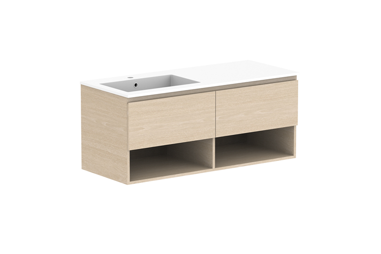 ADP Glacier Lite Full Depth Shelf Slim Vanity