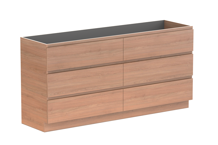 ADP Glacier Lite Full Depth All Drawer Trio Vanity