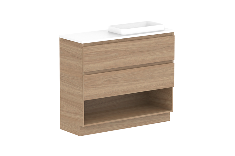 ADP Glacier Lite Ensuite Shelf Floor Trio Vanity