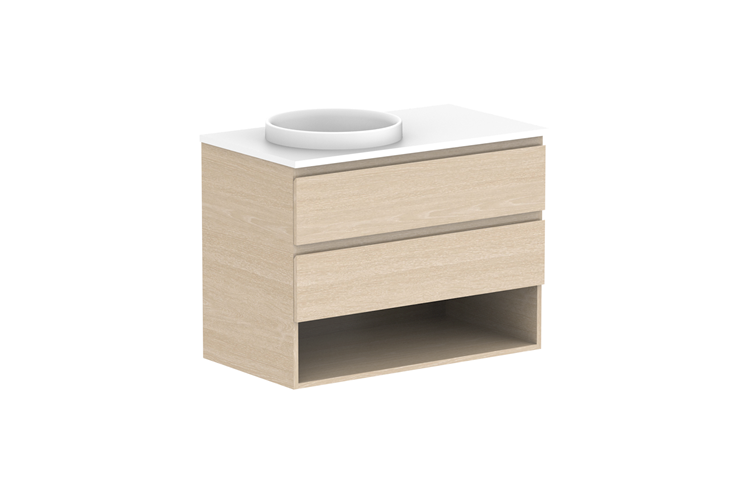 ADP Glacier Pro Full Depth Shelf Twin Wall Hung Vanity