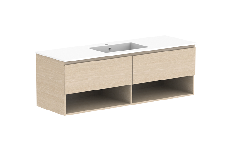 ADP Glacier Lite Full Depth Shelf Slim Vanity