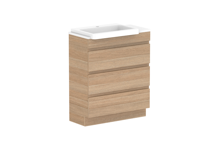 ADP Glacier Pro Semi Recessed All Drawer Trio Vanity