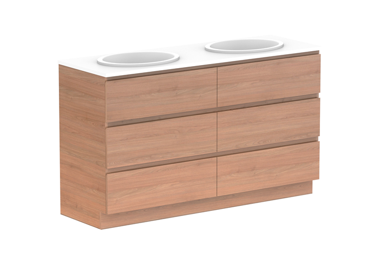 ADP Glacier Lite Full Depth All Drawer Trio Vanity