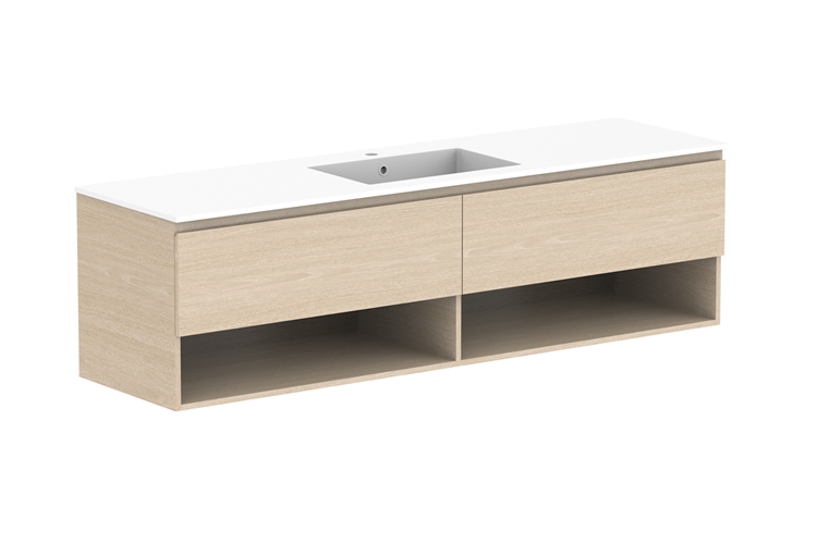 ADP Glacier Pro Full Depth Shelf Slim Wall Hung Vanity