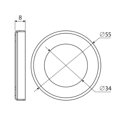 Fienza Kaya Round Cover Plate, Brushed Copper