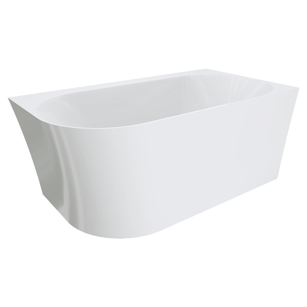 Fienza Chloe 1400mm Acrylic Corner Bath Left Hand Gloss White