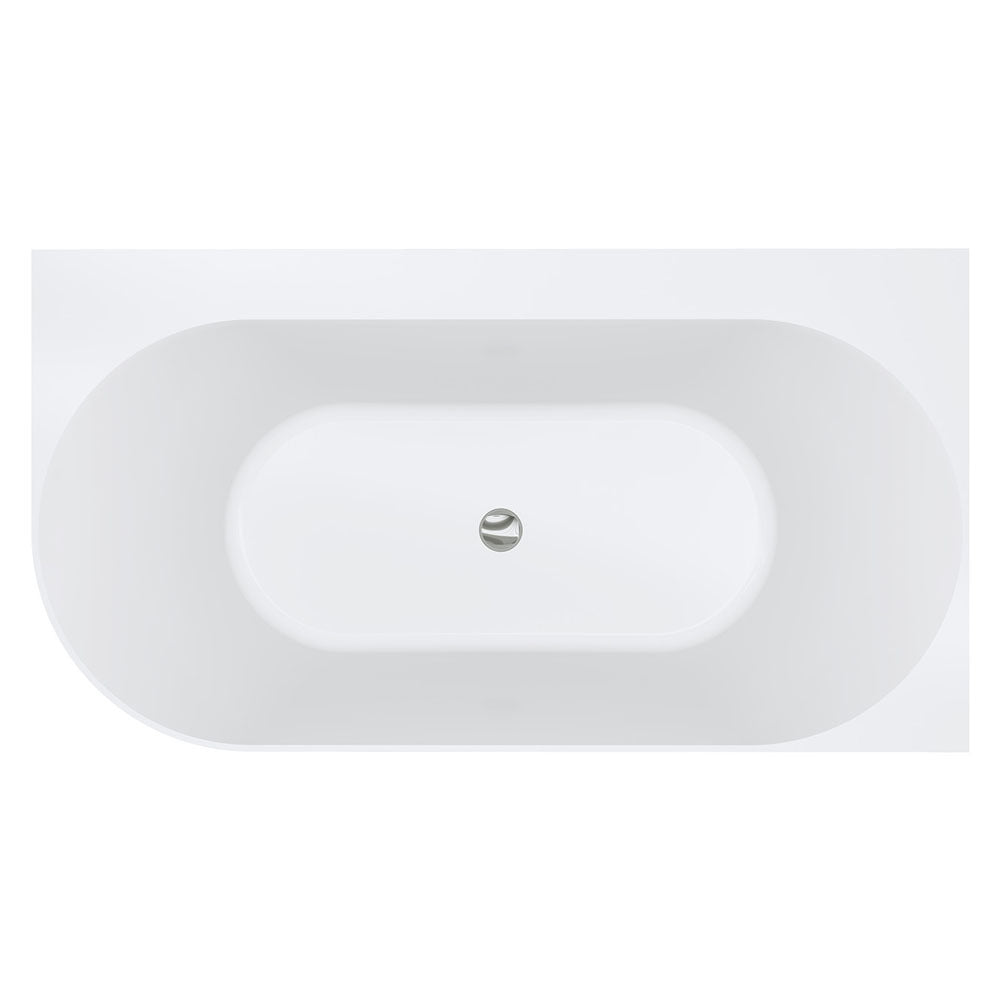 Fienza Chloe 1400mm Acrylic Corner Bath Left Hand Gloss White