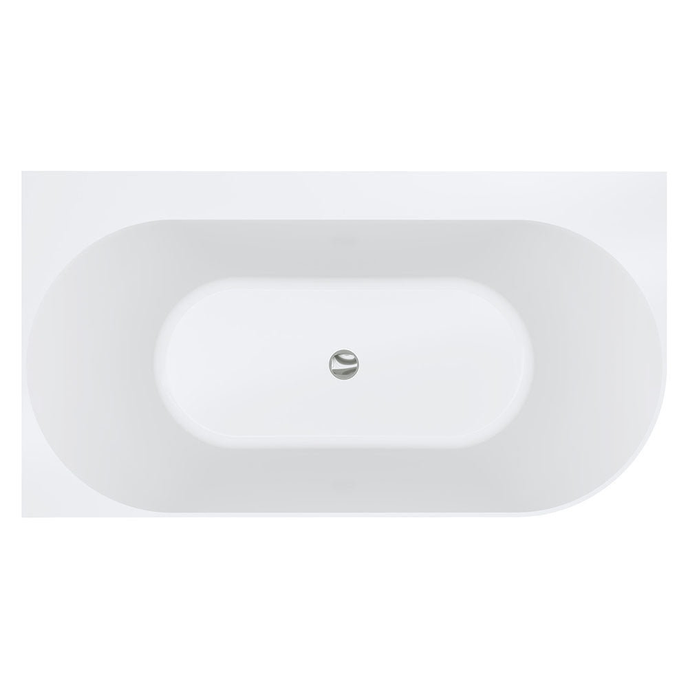 Fienza Chloe 1400mm Acrylic Corner Bath Right Hand Gloss White