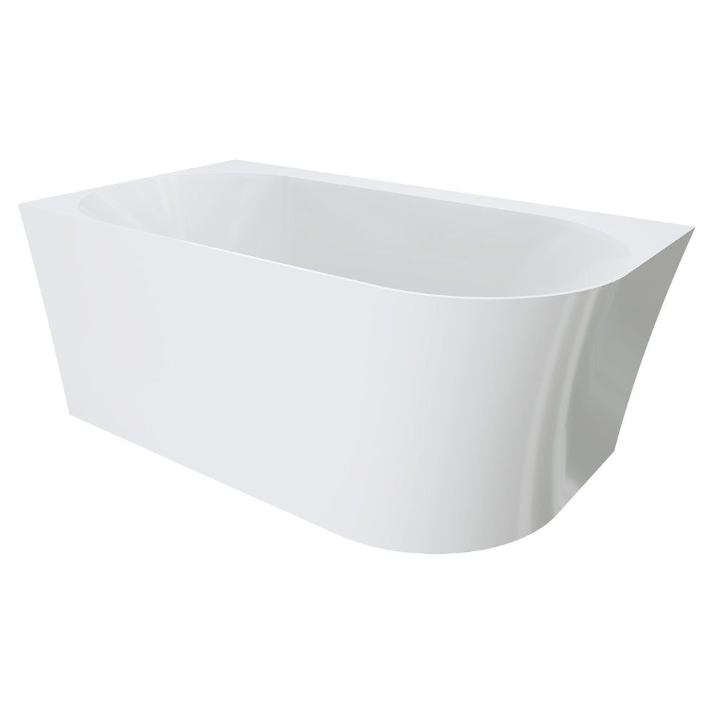 Fienza Chloe 1400mm Acrylic Corner Bath Right Hand Gloss White
