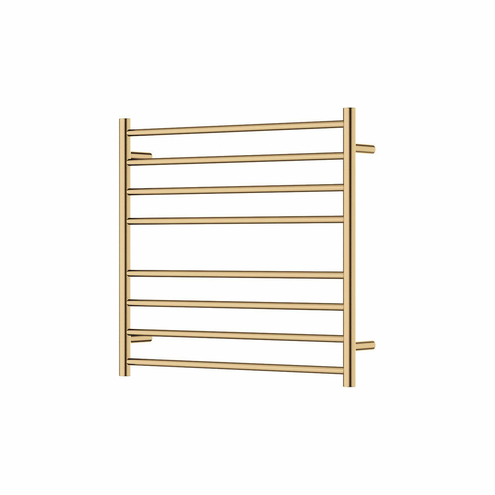 Fienza Isabella Heated Towel Ladder 8 Bars 750x750mm, Urban Brass